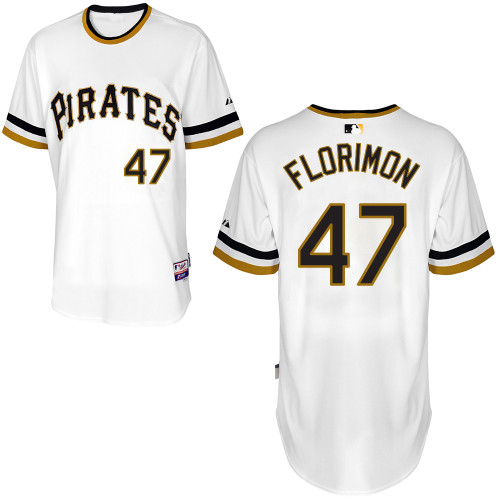 Pedro Florimon #47 mlb Jersey-Pittsburgh Pirates Women's Authentic Alternate White Cool Base Baseball Jersey